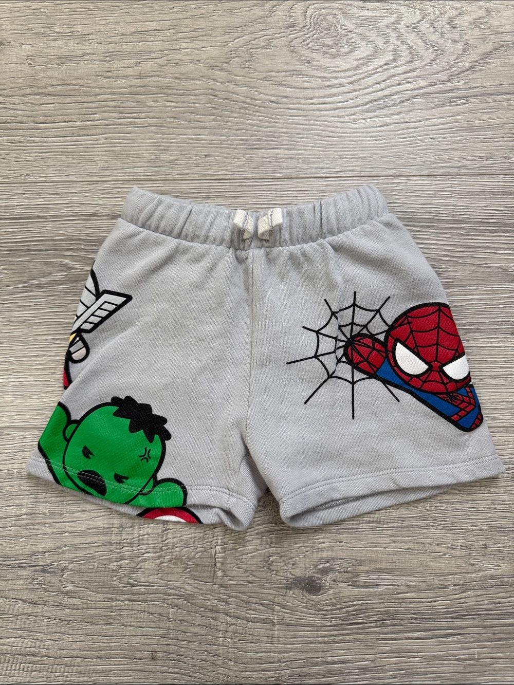 ZARA Marvel Kids Shorts - Spider-Man Red & Hulk Green Graphics